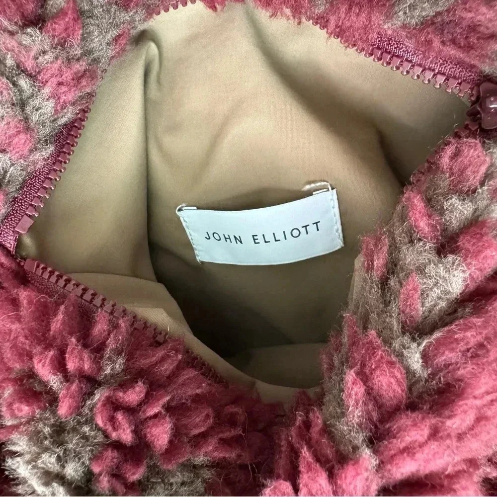 JOHN ELLIOTT REVERSIBLE POLAR FLEECE FULL ZIP ROAN JACQUARD Size 3 / L